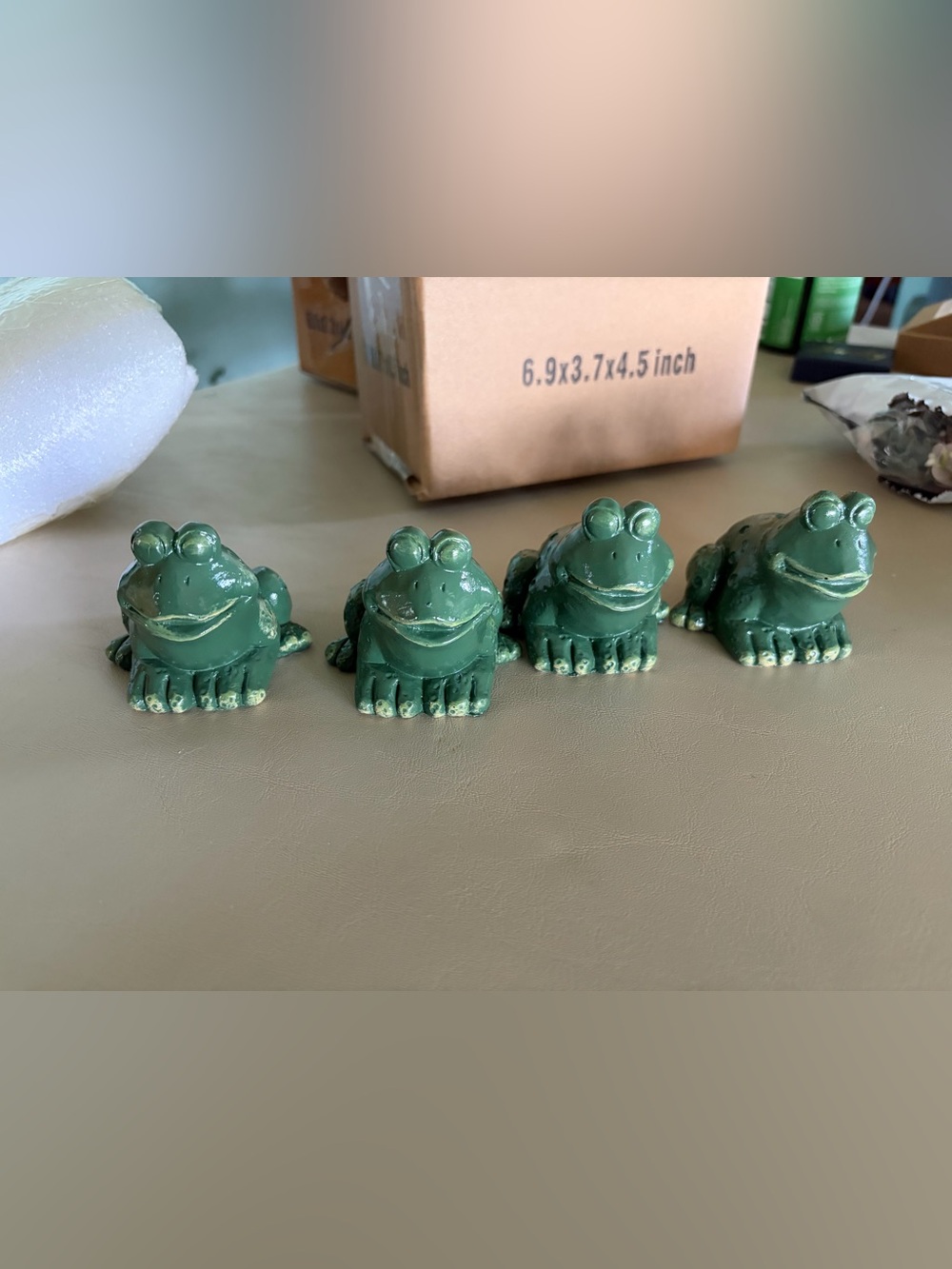 Ceramic Green Frog Toilet bolt covers - Set of Decorative Frogs
